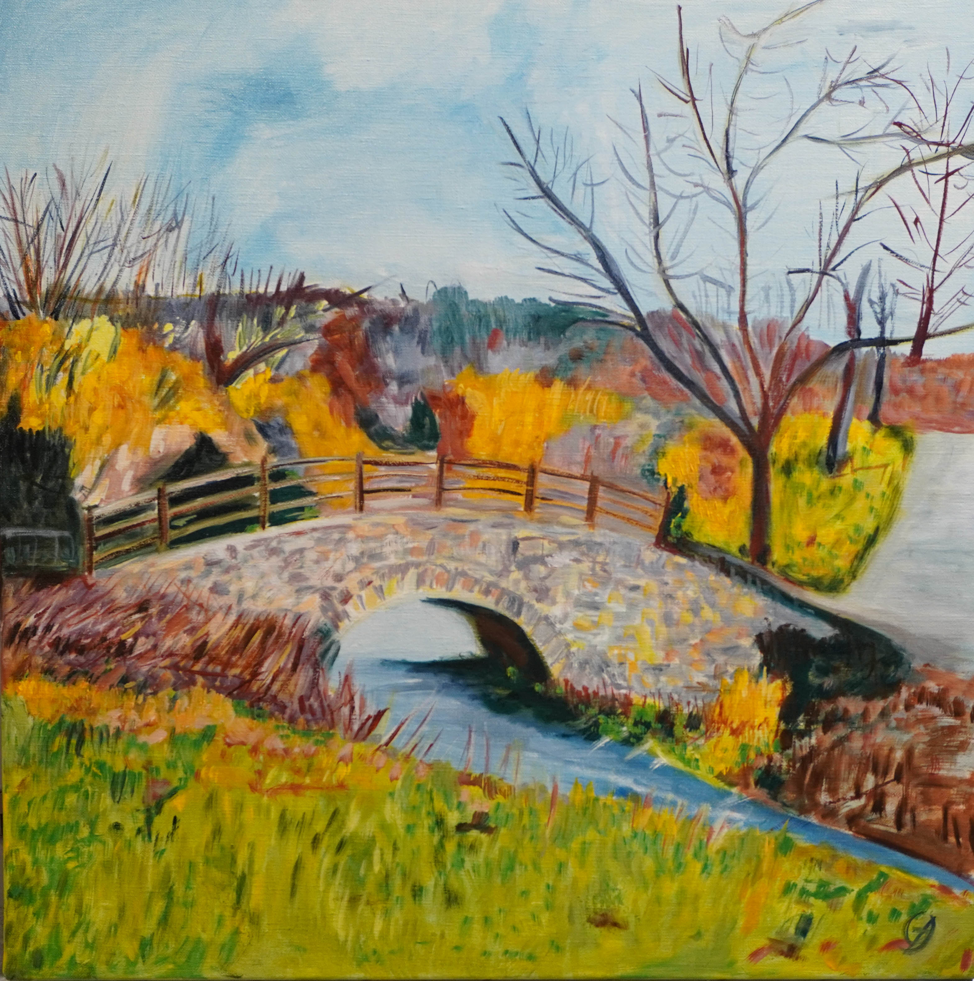 automne le petit pont 60C 3cm